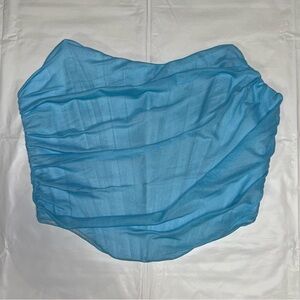 SHEIN Blue Mesh Crop Top